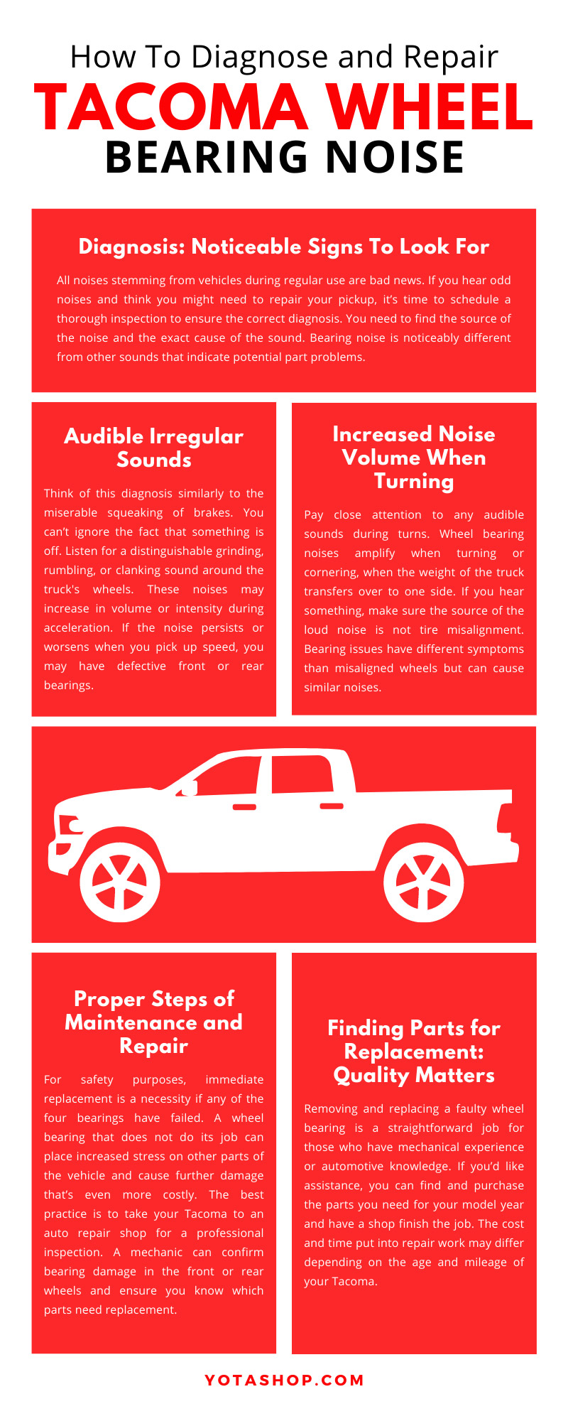 How To Diagnose and Repair Tacoma Wheel Bearing Noise