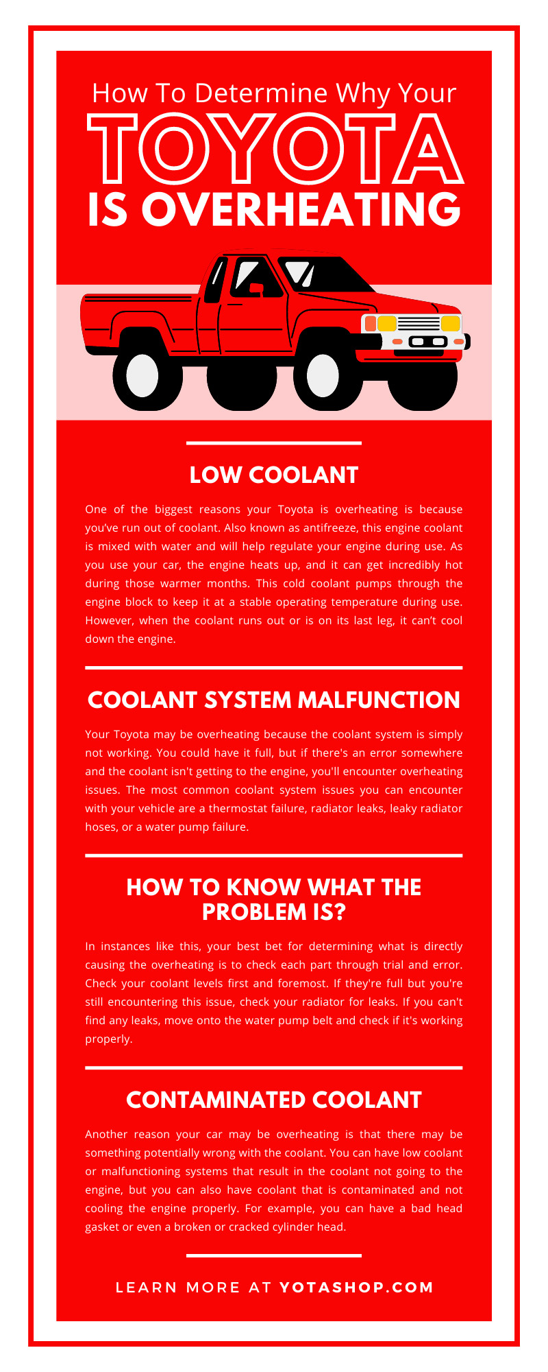 How To Determine Why Your Toyota Is Overheating