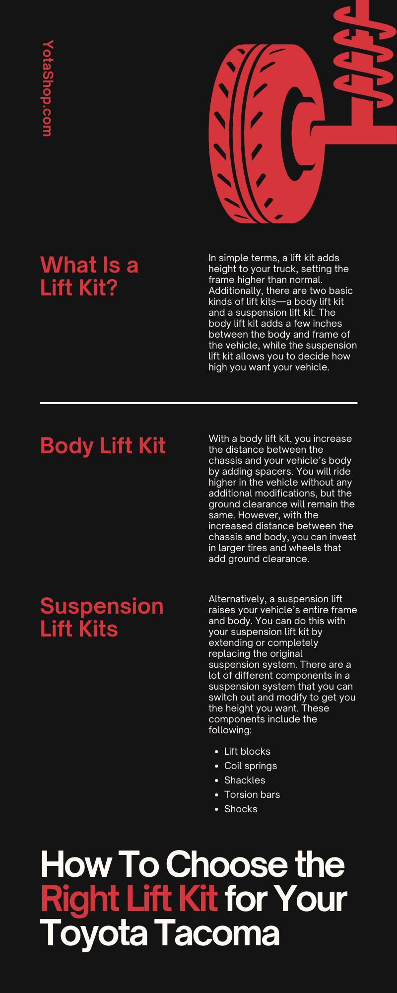 How To Choose the Right Lift Kit for Your Toyota Tacoma