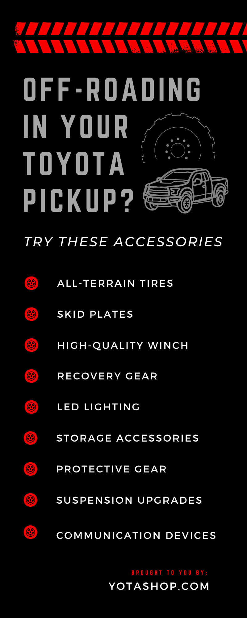 Off-Roading in Your Toyota Pickup? Try These Accessories