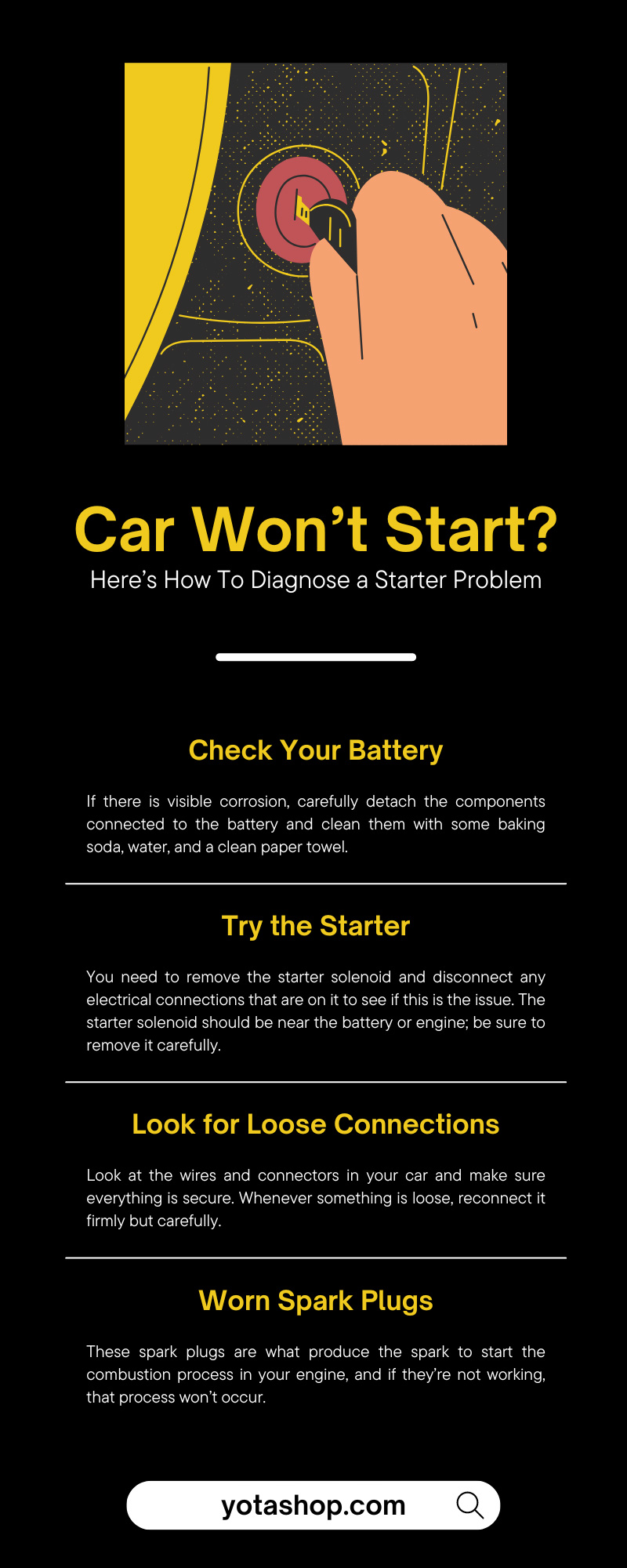 Car Won’t Start? Here’s How To Diagnose a Starter Problem